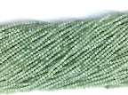 Z.A Gems Natural Green Jade Faceted Beads- 2 mm Round Beads - Natural Gemstone Beads for Jewelry Making Strand 13 Inch. - size: 2 mm