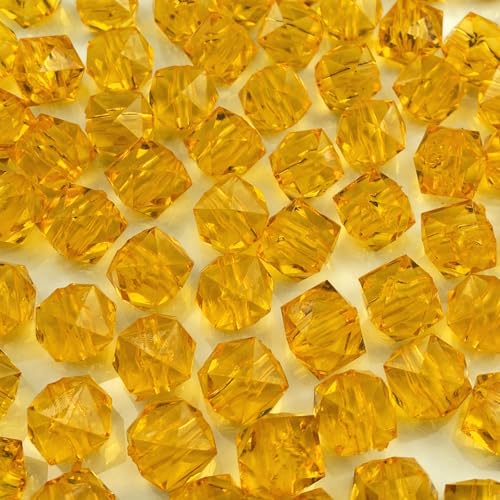 Jmassyang 200 Pieces 10mm Acrylic Faceted Cube Beads Colorful Square with Hole Plastic Loose Spacer Bead for DIY Wind Chimes Suncatcher Necklaces Bracelets Earrings Jewelry Making(Auratus) - color: Auratus, size: 10MM