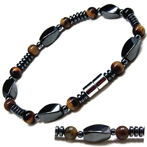 Accents Kingdom Elegant Tiger's Eye Bead Magnetic Hematite Bracelet
