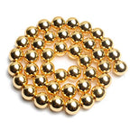 Song Xi 18K Gold Hematite Beads Round Loose Beads for Jewelry Making DIY Bracelets and Necklaces 8mm/45pcs - color: 18k gold, size: 8mm