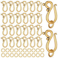 PH PandaHall 100 Sets Tibetan S Hook Clasp S Hook Ring Antique Golden Toggle Clasps Closure Metal Alloy Jewelry Clasps Connector for Necklace Bracelet DIY Jewelry Making, 20.5mm Long - color: Antique Golden