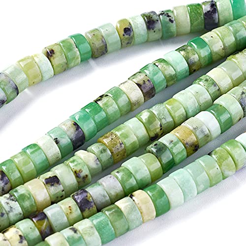 Cheriswelry 2 Strand 6mm Green Natural Australia Jade Stone Beads Rondelle Gemstone Loose Spacer Abacus Beads Charms for DIY Craft Earring Bracelet Necklace Jewelry Making 136pcs/strand - color: Green Natural Australia Jade