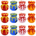 Stiesy Fukubukuro Glass Beads 12Pcs, 4 Colors Imitation Jade Good Luck Charm Beads Spacer for Jewelry Making, Bracelet Pendant DIY, Present Crafting - color: Fukubukuro-4 Color-12pcs