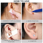 4 Pack Ear Piercing Gun Kit, Disposable Ear Piercing Gun with Silver Earring Studs Safety Ear Piercing Gun Kit Tool - size: 5mm