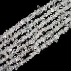 Genuine Rock Crystal Quartz Chip Beads 5-8mm Irregular Shaped Tumbled Chips Stone Crystal Loose Bead for Jewelry Making 1 Strand 32" - color: Rock Crystal Quartz