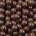 16mm Acrylic Bead 100pcs AB Coffee Color Focal Bead Chunk Bubblegum Beads for DIY Crafting Necklace Bracelet Jewelry Making Keychain (Dark Brown) - color: dark brown