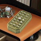 Velvet Ring Organizer Display Tray Jewelry Box Earring Holder Case for Wedding Birthday Christmas Day (Olive Green) - color: Olive Green