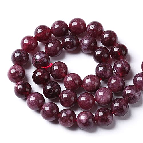 60pcs 6mm Natural Garnet Jade Gemstone Round Loose Spacer Beads for Jewelry Making Healing Energy Stone Beads DIY Bracelets Necklaces 15" (6mm, Garnet Jade) - color: Garnet Jade, size: 6mm
