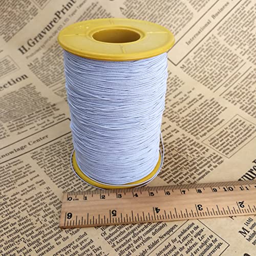 Amaney 500m 0.5mm White Elastic Cord Beading Threads Stretch String Fabric Crafting Cords for Jewelry Making - size: 0.5mm, style: White
