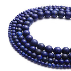 BEADIA Natural Lapis Lazuli Stone Round Loose Semi Gemstone Beads for Jewelry Making 4MM 89PCS - color: Lapis Lazuli, size: 4mm