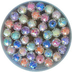 Mixed Lots Shiny AB Color Acrylic Faceted Bead DIY Beading Hairband Bracelets Necklace Craft Embelishment (Mixed Colors-1) - color: Mixed Colors-1