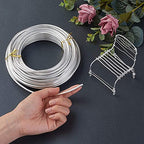Pandahall 53 Feet Silver Aluminum Wire 4mm Metal Craft Wire for DIY Manual Arts Jewelry Making(Silver)