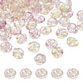uxcell 50 Pcs Rose Beads, 0.55" Glass Flower Rose Charm Carved Loose Spacer Crystal Craft Beads for DIY Jewelry Making Bracelet Beading Projects Supplies, Purple - color: Purple