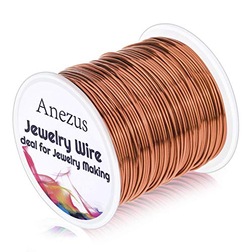 anezus 20 Gauge Jewelry Wire, 28 Yards Craft Wire Tarnish Resistant Copper Beading Wire for Jewelry Making Supplies and Crafting(Copper) - color: Copper