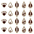 20PCS Sports Charms Enamel Basketball Baseball Pendant Charms for Jewelry Making Rhinestone Ball Game Softball Charms for Necklace Bracelet Earrings DIY Crafts - color: Set 5