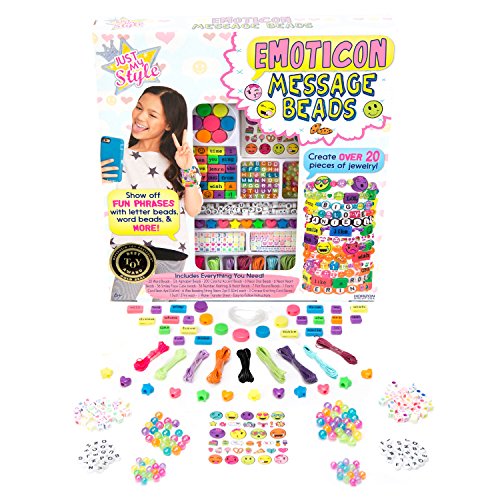 Just My Style Emoticon Message Beads by Horizon Group,DIY 20+ Jewelry Projects Using Symbols & Emoticons.Kit includes Word Beads,Alphabet Beads,Accent Beads,Star & Heart Shaped Beads,ABC Beads & More - style: Emoticon