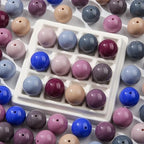 20mm Dark Style Color Acrylic Beads 180pcs Chunk Bubblegum Bead Color Pen Ball Beads for Pen Bag Jewelry Making Necklace Bracelets(Dark Blue&Grey) - color: dark blue&grey