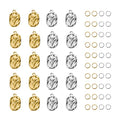 20pcs Stainless Steel Square Charms for Jewelry Making Rose Pendant Charm Bulk Men and Women Bracelet Necklace DIY - color: Square Flower