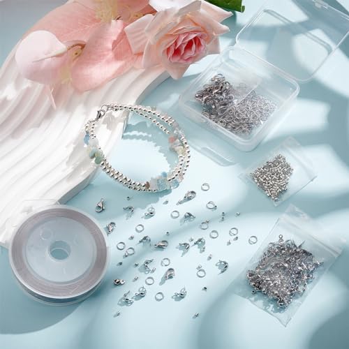 BENECREAT 328-Feet 0.3mm Stainless Steel 7-Strand Beading Wire with Accessories for Jewelry Making - size: 0.3mm, style: 7 Strand