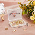 Beebeecraft 15 Sets 18K Gold Plated Toggle Jewelry Clasps Connectors Round Ring Toggle T Bar Clasps Sets for Necklace Bracelet Earring Making, 18x13mm - color: #1 15 sets