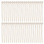 Shapenty 200PCS Mini Metal Wire Eyepins Beading Small Open Eye Head Pins Needles Bulk for DIY Craft Bead Earring Pendant Necklace Bracelet Jewelry Charm Finding Making (40mm/1.57Inch, Gold) - color: Gold, size: 40 mm