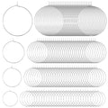 120 Pcs Earring Making Hoops, 20mm 25mm 30mm 35mm Earring Hoops for Jewelry Making, Round Hoop Earrings Findings, Wine Glass Charm Rings Open Earrings Beading Hoop for DIY Jewelry Crafts (Silver)