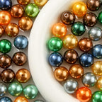 100pcs Color Pearl Beads Chunk Bubblegum Bead 20mm Acrylic Pen Ball Beads for Pen Bag Jewelry Making Necklace Bracelet(Brown&Gray) - color: brown&gray