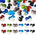 Cheriswelry 24Pcs Heart Pearlized Beads Handmade Lampwork Glass Beads Crystal Glass Heart Loose Spacer Bead 19mm for Women Earring Bracelet Necklace Jewelry Making DIY Crafts - color: 6 Color-Two Tone Heart