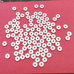 INSPIRELLE 100pcs Heishi Beads 8mm Long-Lasting Disc Brass Rondelle Spacer Beads Silver Plated Flat Round Shape Jewelry Metal Spacers for Bracelet Necklace Jewelry Making - color: Silver, size: 8mm