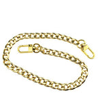 HAHIYO Purse Chain Strap 15.7 Inches Yellow Gold for Shoulder Cross Body Sling Handbag Clutch Replacement Comfortable Flat 0.4" Wide 2.4mm Extra Thick Metal 1 Pack - size: Yellow Gold 15.7 inches