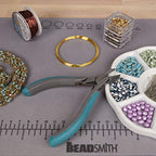 The Beadsmith Simply Modern Side Cutter, 4.5 inches (114mm) with polished steel head, PVC grip handles and double-leaf springs, tool for jewelry making - size: Side Cutter