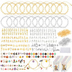 Zplontya Charm Bracelet Making Kit - 571 Pcs Jewelry Supplies with 20Pcs Bracelet Chains, Storage Box & Gift Bags, DIY Bracelet Kit for Jewelry Making, Gold & Silver Charms for Crafting - color: Gold and Sliver