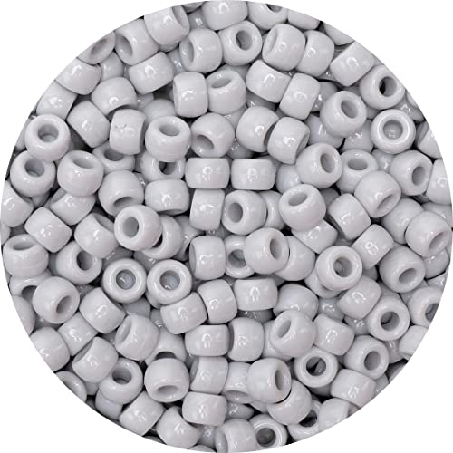 Iooleem Pony Beads(1000pcs Gray Pony Beads), Beads for Jewelry Making, Crafts, Beading Supplies, Arts & Crafts Materials for Jewelry Making. - color: Gray, size: Medium Pack
