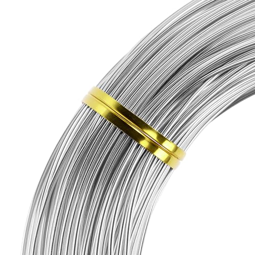 QWORK Bendable Craft Aluminum Wire 18 Gauge 328 FT, Sculpting Wire with Cutter