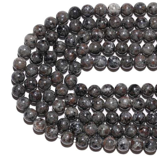 8mm Natural Flame Yooperlite Gemstone Beads Polished Round Smooth Stone Beads for Bracelets Jewelry Making 15inch Loose Beads - color: Flame Yooperlite Stone, size: 8mm
