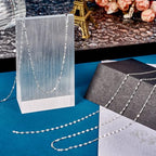 Elecrelive 2mm Sterling Silver Dapped Chains 3.28 Feet Silver Cable Link Chains Permanent Jewelry for Men Women Necklace Bracelet DIY Making - color: Silver, Dapped Link