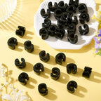 30Pcs Large Hole Letter Beads Black Acrylic European Beads 3D Letters C Chunky Bead Initial Alphabet Bead for Key Chains Bracelets Necklace DIY Craft Bag Charm Kit Arts Projects - color: Black-C