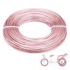 12 Gauge Aluminum Wire 100FT, 2mm Bendable Metal Anodized Aluminum Wire for Sculpting Jewelry Making Crafts Wreath Beading Floral(Light Pink) - color: Light Pink