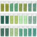 SUNNYCLUE 120G 12/0 Seed Bead Glass Bead Green Glass Seed Beads 2mm Mini Craft Beads Round Glass Seed Bead Bulk Small Loose Spacer Beads for Jewelry Making DIY Earrings Friendship Bracelets Necklace - color: Mixed Color 2