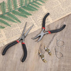 2 PCS Small Needle Nose Pliers, 2 Sizes Mini Jewelry Pliers Portable Long Noses Plier & Bent Noses Plier for Making Repairing Jewelry Wrapping Bending Wire DIY Crafts Supplies
