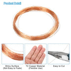 PATIKIL 99.9% Soft Copper Wire, 1Pcs 32Gauge/0.2mm Diameter 25m/82ft Spool Pure Copper Craft Wire for Jewelry Making Beading Garden Plants - size: 32Gauge