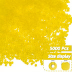 Yellow Glass Seed Beads 5000 Pcs, 3mm Small Craft Pony Beads Bulk for Bracelets, DIY Necklace Ring Waist Chain - color: Lemon Yellow