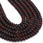Songxi 5x8mm Natural Deep Red Stone Rondelle Beads, 75PCS Spacer Round Loose Abacus Beads for Jewelry Making, Gemstone for Bracelet Necklace Earrings, Arts and Crafts - color: Deep Red Stone