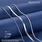 3PCS Gold Necklaces for Women,Chunky Statement Gold Plated Necklace Stack Layered Sterling Silver Herringbone Chains for Women Dainty Trendy Silver Chains Stacked Jewelry Gifts - color: silver chunky necklace set