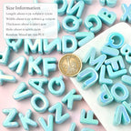 Ornaland 90-100Pcs Large Letter Beads Acrylic Alphabet Letter Beads Random Mixed Alphabet Shape Bead for Bracelets Keychains Jewelry Lanyards Making(Turquoise) - color: Turquoise