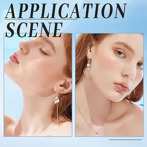 Beebeecraft 1 Box 20Pcs Leverback Earring Findings 24K Gold Plated Brass Earring Hooks Clasp 16.5x10mm Ear Wire Clip with 20Pcs Open Jump Rings for DIY Jewelry Making - color: 20Pcs 24K Gold Plated 304 Stainless Steel #3