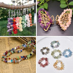 Ouubuuy Jewelry Making Kits for Adults Women with 1200pcs 20 Colors Crystals Beads,Natural Irregular Crystal Chips for DIY Jewelry Bracelet Earring Necklace Craft Making