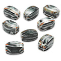 Expo International 6 Packs of 24mm x 18mm Tribal Print Acrylic Bead 8 Inch Strand | Multi Colors