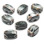 Expo International 6 Packs of 24mm x 18mm Tribal Print Acrylic Bead 8 Inch Strand | Multi Colors