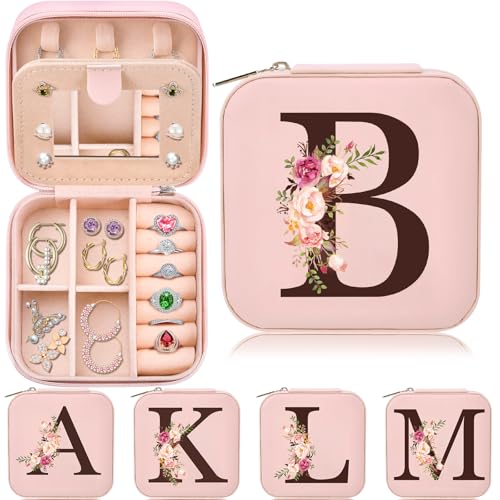 Christmas Gifts for Teen Girls, Travel Jewelry Case Box Organizer Personalized Gifts for Mom Wife Women, Necklace Earrings Box Gift for Teen Girls - style: B